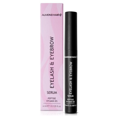 Almond Hair Eyebrow and Eyelash Growth Serum &ndash; Nourishing Lash and Brow Growth Serum for Fuller, Thicker Eyelashes and Brows &ndash; Natural Brow and Lash Growth Serum with Peptide, Oils, Vitamins