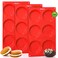Walfos Silicone Whoopie Pie Baking Pans, 3 Pcs Non-Stick Muffin Top Pan. Food Grade and BPA Free Silicone, Great for Muffin, Eggs, Tarts and More, Dishwasher Safe