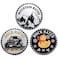 3 Pcs Duck Badge Rated Car Emblem 4 x 4 Metal Automotive Badge 3D Metal Car Badges Emblems Round Emblem Decals Car Badge Decals Stickers with Vehicles Cars Trucks SUV RV Decoration