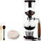 5 Cup,Siphon Coffee Maker with Wooden Handle ，syphon coffee brewer，coffee siphon，Vacuum Brewer Pot, Japanese Syphon Machine, Glass Drip Coffee Maker Set,Comes With 10 Sheets Of Coffee Filter Cloths
