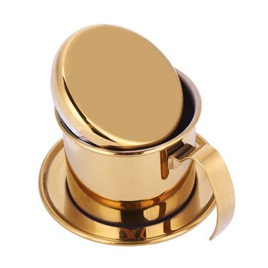 TOPINCN Vietnamese Coffee Drip Filter, Vietnamese Coffee Maker,Filter Paper Stainless Steel Camping Coffee Maker,Small French Press Portable Cup, Single Serve Coffee Cup Maker