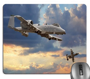 knseva Airplane Mouse Pad, Peacekeepers Mission Jet up International Flight Picture Aviation Rectangle Mouse Pads