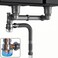 Expandable Flexible 1 1/2" or 1 1/4" Pipe Kit for Double Kitchen Sink with Anti-Odor Sealing, All-In-One Drain Kit for Double Bowl Sinks, Space Saving, Suitable for Kitchen, Bathroom, and Restroom