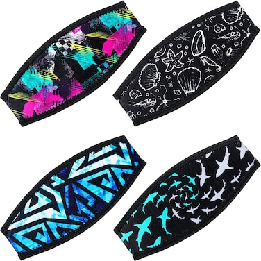 4 Pieces Diving Mask Slap Straps Cover Neoprene Swimming Waterproof Dive and Snorkel Mask Strap for Men and Women Water Sports