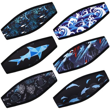 Hungdao 6 Pcs Diving Mask Strap Covers Neoprene Cover Goggle Strap for Dive and Snorkel Masks