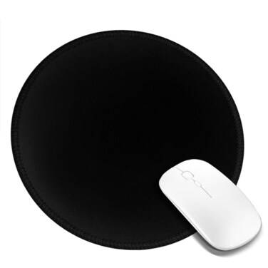 Custom Mouse Pad with Photo, Personalized Add Photo Text Logo Design Your Own Mouse Pads Customized Mousepads Office Supplies &amp; Gaming Computer Desk Accessories, Black-Round