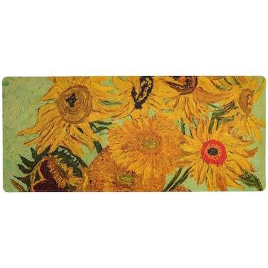 ALAZA Sunflower Print Van Gogh Large Gaming Mouse Pad Big Mousepad Mice Keyboard Mat with Non-Slip Rubber Base for Computer Laptop Home &amp; Office, 35.4 X 15.7 inch