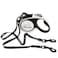 Dual Retractable Dog Leash - Double-Head Lockable Extendable Pet Leash - 16ft Reflective Nylon Ribbon - 360&iexcl;&atilde; Tangle-Free for Two Dogs Walking Training