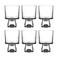 binsakao 6 Set 8.2 oz Glass Dessert Bowls Cups, Cute Footed Dessert Bowls for Ice Cream Trifle Fruit Pudding Snack Salad Condiment Sundae Cocktail Drinks Party