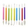 Honbay 9PCS Plastic Fondant Sculpture Pen Knife Tools Cake Decorating Hand Tools Pottery Sculpting Modeling Tools for Cake Flower Sculpture Pottery
