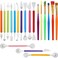 19 Pieces Cake Decorating Tools,Cookie Fondant Modeling Set,Marshmallow Sculpting Brush and Fondant Modeling Tools for DIY Cake Sugar Gum Paste Decorating Supplies