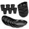 18 Piece Wheat Straw Dinnerware Sets Kitchen Plates and Bowls Set HXYPN Unbreakable Reusable Dinnerware Set Dishes set Dishwasher and Microwave Safe Plates Black