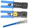 UbiGear&reg; All-in-One Crimper for Pass-Through/EZ/Legacy RJ11/RJ12/RJ45 connectors Professional Performance Cutter Stripper CAT3/CAT5e/CAT6 Network Cable UTP/STP Wire Crimping Tool