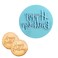 Blue Happy Birthday Fondant Embosser, 3D Design Happy Birthday Cookie Stamp, Food-Grade Plastic Cookie Cutters for DIY Baking, Decorating Cake/Sugar Paste/Cupcake/Chocolate,3.15inch