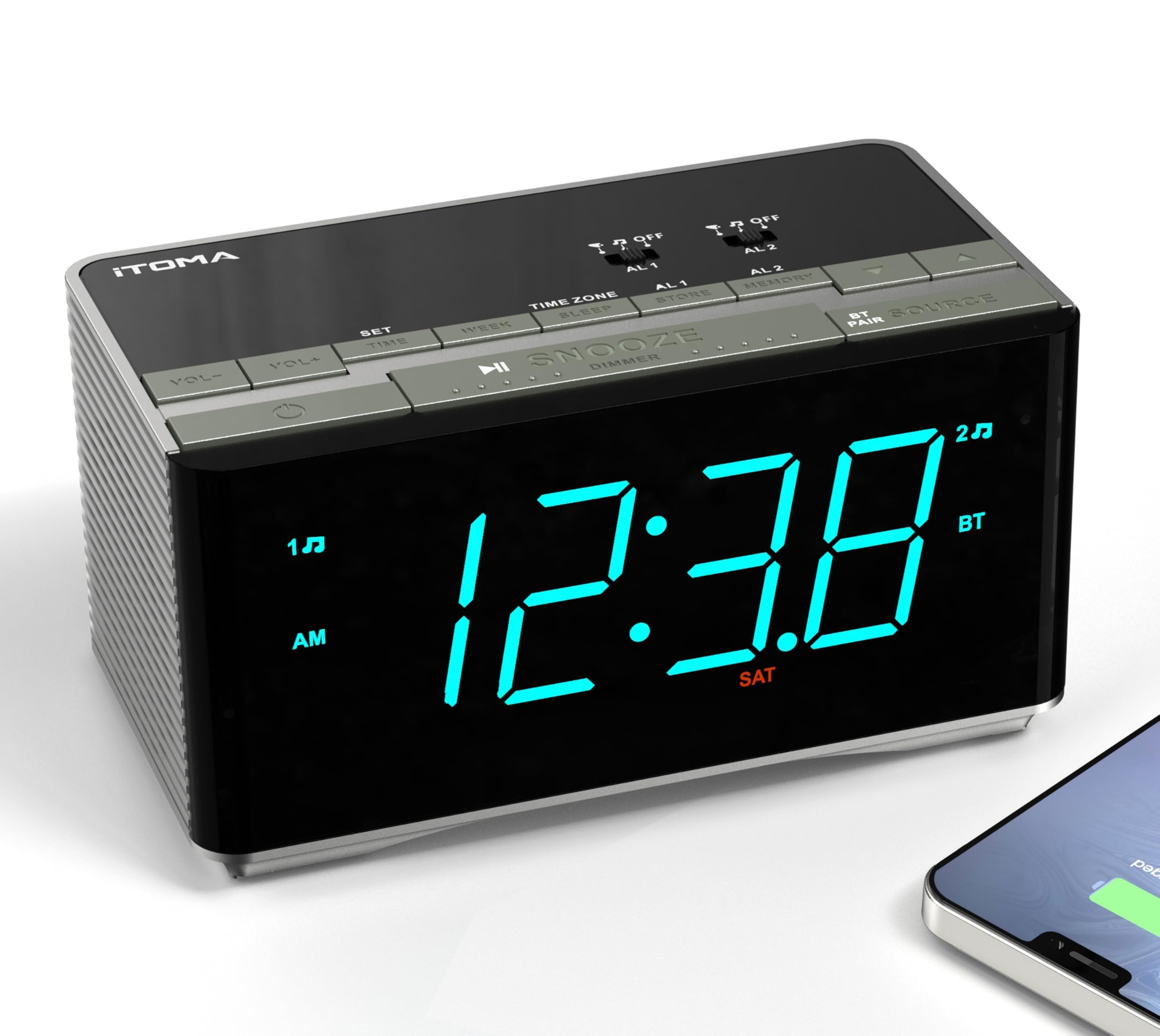 Itoma Itoma Alarm Clock radio-bluetooth Stereo Speakers 3501 10W