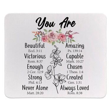 hold fizz Christian Mouse Pad, Bible Verse Mouse Pad, Christian Gifts for Women, Square Mouse Pad 9.5x7.9 Inch