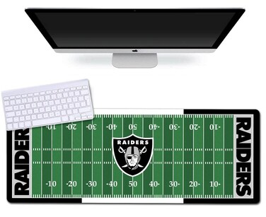 Large Gaming Mouse Pad, Mousepad with Non-Slip Rubber Base for Laptop Computer Desktop Keyboard,Football Fans Boy Husband Gift Black Design Mat