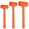 Acrux7 Dead Blow Hammer Set of 3 1Lb 2LB 3LB Orange Rubber Dead Blow Mallet Hammer with Non Slip Handle, Spark and Rebound Resistance, Shockproof Design, No Rebound Dead Blow Hammer