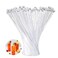 200 Pieces Ball Head Stirrer Disposible Plastic Round Top Crystal Swizzle Sticks, Crystal Cake Pops, Cocktail Coffee Drink Stirrers (Clear)