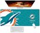 Malogtan Stitched Edges Mouse Desk Pad,Large Gaming Mouse Pad for Laptop Computer Desktop Keyboard,Light Green Design Mat for Football Sport Fans Mousepad