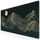 iCasso XXL Large Mouse Pad, Green Big Mousepad with Stitched Edges&amp; Stable Rubber Base, Keyboard Mat Desk Pad for Work, Game, Office, Home (A-Mountain Cyan, Extended)