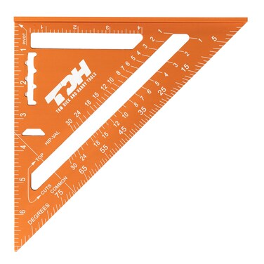 Carpenter Square for Multipurpose Usage - 7&quot; Aluminum &amp; Weatherproof Rafter Square - Carpenters Square w/Scribing Notches &amp; Matte Finish for Accurate Layouts - Carpentry Squares Right Angle Ruler