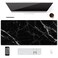 Extended Gaming Mouse Pad (35.4x15.7 inch 3mm Thick), iDonzon Soft Cute Extra Large XXL Waterproof Desk Mouse Keyboard Mat with Non-Slip Rubber Base &amp; Stitched Edges, for Work/Game, Black White Marble