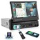 Podofo Single Din Carplay Car Stereo with Bluetooth AHD Backup Camera, 7 Inch flip Out Touch Screen Car Radio MP5 Player Support Android Auto, Mirror Link, USB, TF, FM Radio, Aux-in, SWC