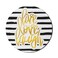 Ambesonne Live Laugh Love Mouse Pad for Computers, Romantic Design Hand Drawn Stripes and Calligraphic Text, Round Non-Slip Thick Rubber Modern Gaming Mousepad, 8" Round, Black White Earth Yellow