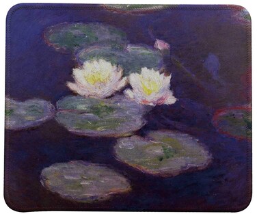 VIVIPOW Claude Monet Paintings Mouse Pad (Violet Waterlilies)