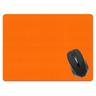 Extra Large (X-Large) Size Non-Slip Rectangle Mousepad, FINCIBO Solid Orange Mouse Pad for Home, Office and Gaming Desk