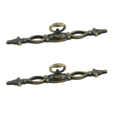 HNGSON Antique Cabinet Drawer Pull Knobs Furniture Door Pull Handle Knobs Decorative Dresser Cupboard Handle Pulls 2-Pack with Screws
