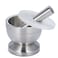 ONEREED Pill Crusher, Stainless Steel Mortar and Pestle with Anti Slip Base for Grinding Herbs Spices, Kitchen Spices Herbs Pesto Grinder(Small)