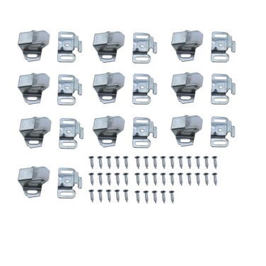 Cabinet Door Roller Catch RLECS 10Set 38mm/1.49inch Length Cabinet Furniture Closet Door Catch Latch with Screws, Silver