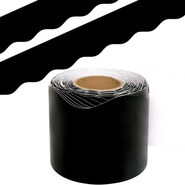 Black Bulletin Board Border Scalloped Border Trim for Classroom 52ft