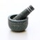 Stones And Homes Indian Green Mortar and Pestle Set Small Bowl Marble Stone Molcajete Herbs Spices for Kitchen and Home 3 Inch Polished Round Pill Crusher Herbs Spice Grinder - (7.6x5.4x3.4 cm)