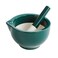 Porcelain Mortar and Pestle Spice Garlic Herb Grinder, Mixing Grinding Bowl Crusher Set, Restaurant Kitchen Tools-Green