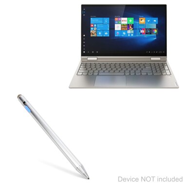 BoxWave Stylus Pen Compatible with Lenovo Yoga C740 (15 in) - AccuPoint Active Stylus, Electronic Stylus with Ultra Fine Tip for Lenovo Yoga C740 (15 in) - Metallic Silver