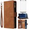 Asuwish Compatible with Samsung Galaxy S8 Wallet Case Tempered Glass Screen Protector and Leather Flip Cover Card Holder Stand Cell Accessories Phone Cases for Glaxay S 8 Gaxaly 8S Edge SM-G950U Brown