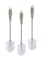 Superio Beige Toilet Brush Heavy Duty Durable Bristles with Long Handel Comfort Grip