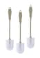 Superio Beige Toilet Brush Heavy Duty Durable Bristles with Long Handel Comfort Grip