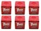 Master Set of 6 Red Billiard Pool Cue Chalk