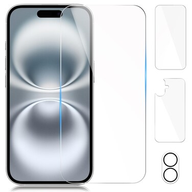 Beeyoka [3 Pack] Screen Protector for iPhone 16, iPhone 16 Front and Back Screen Protector,Camera Protector Anti-Fingerprint for iPhone 16 (6.1 inch)
