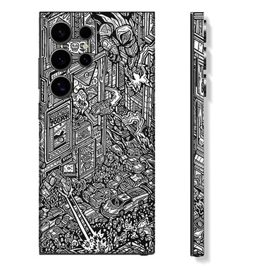 Skin Wrap for Samsung Galaxy S24 Ultra, Sticker Decal Protective Film Cover for Phone Back, Camera, Frame (Graffiti)