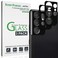 amFilm (3 Pack) Camera Screen Protector for Samsung Galaxy S21 Ultra 5G 6.8 inch, Tempered Glass Camera Lens Protector, NO Flash Reflection, Black