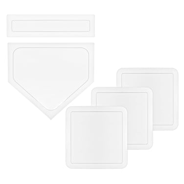 Kingrol Baseball &amp; Softball Rubber Base Set for Kids and Adults - Throw Down Bases for Backyard Practice - Portable Teeball, Kickball, Softball Bases
