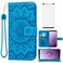 Phone Case for Samsung Galaxy S9 Wallet Cases with Tempered Glass Screen Protector and Leather Sunflower Magnetic Flip Cover Card Holder Stand Cell Accessories Glaxay S 9 Edge 9S GS9 Women Men Gray