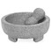 HESHIBI Granite Mortar and Pestle Set Guacamole Bowl Molcajete 8 Inch - 4 Cup Natural Stone Grinder for Spices, Seasonings, Pastes, Pestos and Guacamole
