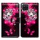 Bcov Case for Galaxy A12, White Tiger Butterfly Leather Flip Phone Case Wallet Cover with Card Slot Holder Kickstand for Samsung Galaxy A12 2021