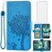 Asuwish Compatible with Nokia 6.2/7.2 Wallet Case and Tempered Glass Screen Protector Flip Purse Accessories Wrist Strap Credit Card Holder Stand Cell Phone Cover for Nokia6.2 Nokia7.2 Women Men Blue
